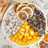  Combo 30 Gói Trà Detox Mix CHANH DÂY ĐẬU BIẾC CHANH XÍ MUỘI + Tặng Bình Thủy Tinh (Trà hoa quả Sấy Khô - Trà Thảo Mộc) 