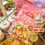  Hạt Dinh Dưỡng Sữa Chua Trái Cây Meizhoushike Yogurt, Nuts Oatmeal - Gói Màu Hồng 400Gr 