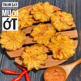  Thơm Sấy Muối Ớt Lon 300Gr - 500gr - Dứa Sấy Cay - Khóm Sấy Muối Ớt 100% không đường 