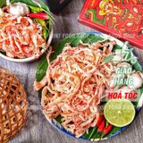  Hộp Qùa Tết Khô Mực Xé Sợi Hấp Nước Dừa (Hộp Vuông Kim Cương) - Hộp 500Gr 
