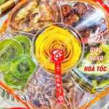  Hộp Quà Hoa Mai Mix 6 Loại Trái Cây Sấy Dẻo - Hộp Quà Tết Lục Vị (Đu Đủ/Vỏ Bưởi Đường Phèn/Vỏ Bưởi Thái/Kiwi/Xoài) H760g 