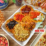  Cơm Cháy Mix Lục Vị - Vĩ 6 Miếng Cơm Cháy & 6 Loại Topping (Khô Gà, Khô Bò, Rong Biển, Mực Tẩm Vị, Chà Bông, Ruốc Tép) 