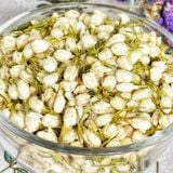  Trà Hoa Nhài ( Hoa Lài) Nụ Hoa Nhài Sấy Lạnh Nguyên Bông - Chai Thủy Tinh Cao Cấp 220gr 