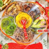  Hộp Quà Hoa Mai Mix 6 Loại Trái Cây Sấy Dẻo - Hộp Quà Tết Lục Vị (Đu Đủ/Vỏ Bưởi Đường Phèn/Vỏ Bưởi Thái/Kiwi/Xoài) H760g 