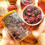  Trà Atiso Đỏ Nguyên Bông (Hoa Bụp Giấm/Hoa Hibiscus) - Chai Thủy Tinh Cao Cấp 220gr 
