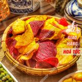  Khoai Lang Lát Sấy Mật Ong Mix Tím Vàng Lon 200gr 