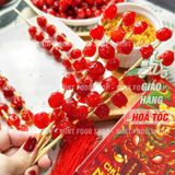  Chùm Ruột Xiên Que Tuổi Thơ Kèm Muối Chấm Hộp 400gr (Hộp 22 Xiên) 