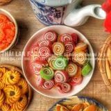  Kẹo Xoắn Thái Lan Vị Trái Cây  Lon 500Gr & Túi 1KG (Kẹo Dẻo/ Kẹo Thái Lan) 