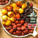  Táo Tàu Đen Mix Táo Đỏ Tân Cương Sấy Dẻo 100% Không Đường - Lon 450gram 