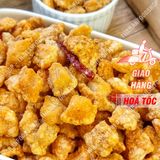  Tóp Mỡ Liền Da Muối Tỏi - Mắm Hành + Da Heo + Da Gà + Da Cá Túi 1kg 