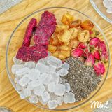  Trà Vải Hoa Hồng (Cốt Vải Hòa Tan, Thanh Long, Long Nhãn, Hoa Hồng, Hạt Chia, Đường Phèn)  - Hộp 5 Set & 1 Set 