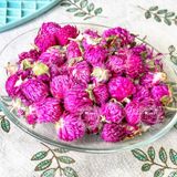  Trà Hoa Cúc Bách Nhật Tím Sấy Khô (Hoa Cúc Pha Lê - Cúc Mút Áo - Hoa Bi - Gomphrena Globosa) Túi 500Gr 