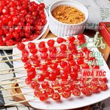  Chùm Ruột Xiên Que Tuổi Thơ Kèm Muối Chấm Hộp 400gr (Hộp 22 Xiên) 