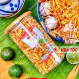  Mực Sợi Sấy Bơ Tỏi Lon 300gr 