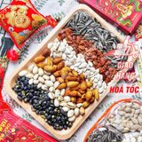  Hộp Hoa Mai Mix Hạt Lục Vị(Hạt Dẻ Cười/ Hạnh Nhân Rang Bơ/ Đậu Đen Rang Muối / Hạt Bí/ Hạt Dưa/ Hạt Hướng Dương)Hộp 535g 