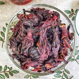  Trà Hoa Atiso Đỏ/ Bông Hibiscus (Hoa Bụp Giấm) - Chai Thủy Tinh Cao Cấp 220gr 