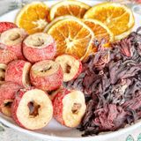  Combo 30 Gói Trà Detox Mix SƠN TRA CAM ATISO + Tặng Bình Thủy Tinh (Trà hoa quả Sấy Khô - Trà Thảo Mộc) 