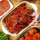  Khô Bò Hồng Ngự Cháy Tỏi Lon 150Gram 