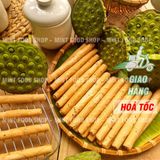  Bánh Ống Mè Nước Cốt Dừa Hương Vani - Lon 250Gr 