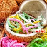  Mứt Dừa Non Thanh Điệp Dạng Sợi Đũa Mix Vị - Lon 450Gr 