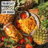  Thơm Sấy Muối Ớt Lon 300Gr - 500gr - Dứa Sấy Cay - Khóm Sấy Muối Ớt 100% không đường 