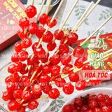  Chùm Ruột Xiên Que Tuổi Thơ Kèm Muối Chấm Hộp 400gr (Hộp 22 Xiên) 