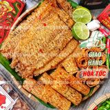  Hộp Qùa Tết Mực Cán Tẩm Vị Nguyên Con (Hộp Vuông Kim Cương) - Hộp 500Gr 