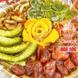  Hộp Quà Hoa Mai Mix 6 Loại Trái Cây Sấy Dẻo - Hộp Quà Tết Lục Vị (Đu Đủ/Vỏ Bưởi Đường Phèn/Vỏ Bưởi Thái/Kiwi/Xoài) H760g 