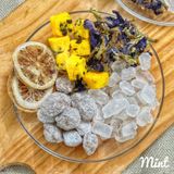  Trà Ổi Hồng Xí Muội (Trà ổi hồng hòa tan, Chanh dây, Chanh vàng, Xí muội, Hoa đậu biếc, Đường Phèn) - Hộp 5 Set & 1 Set 