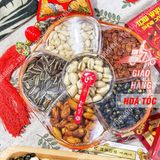  Hộp Hoa Mai Mix Hạt Lục Vị(Hạt Dẻ Cười/ Hạnh Nhân Rang Bơ/ Đậu Đen Rang Muối / Hạt Bí/ Hạt Dưa/ Hạt Hướng Dương)Hộp 535g 