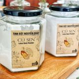  Tinh Bột Củ Sen 100% Nguyên Chất Từ Củ Sen Tươi - Hủ Thủy Tinh Cao Cấp 500gr 