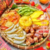  Hộp Kim Cương Mix 6 Loại Trái Cây Sấy Dẻo (Thơm/ Đu Đủ/ Vỏ Bưởi Thái Lan/ Vỏ Bưởi Đường Phèn/ Chà Là/ Xoài) - Hộp Quà 