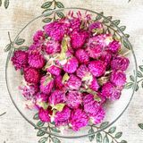 Trà Hoa Cúc Bách Nhật Tím Sấy Khô (Hoa Cúc Pha Lê - Cúc Mút Áo - Hoa Bi - Gomphrena Globosa) Túi 500Gr 