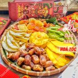  Hộp Kim Cương Mix 6 Loại Trái Cây Sấy Dẻo (Thơm/ Đu Đủ/ Vỏ Bưởi Thái Lan/ Vỏ Bưởi Đường Phèn/ Chà Là/ Xoài) - Hộp Quà 
