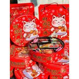  Hộp Bánh Quy Mèo Vàng, Mèo Trắng - Hộp Thiếc 268gram 