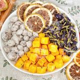  Combo 30 Gói Trà Detox Mix CHANH DÂY ĐẬU BIẾC CHANH XÍ MUỘI + Tặng Bình Thủy Tinh (Trà hoa quả Sấy Khô - Trà Thảo Mộc) 