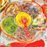  Hộp Quà Hoa Mai Mix 6 Loại Trái Cây Sấy Dẻo - Hộp Quà Tết Lục Vị (Đu Đủ/Vỏ Bưởi Đường Phèn/Vỏ Bưởi Thái/Kiwi/Xoài) H760g 