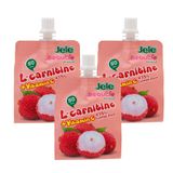  Lốc 3 Gói Nước Ép Trái Cây Thạch Vị Vải Jele L-carnitine 150gr - Nước Ép Trái Cây Thái Lan 