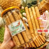  Bánh Ống Mè Nước Cốt Dừa ( Bánh Quế Dừa Hương Vani ) - Lon 250gram 