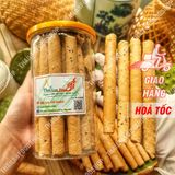  Bánh Ống Mè Nước Cốt Dừa ( Bánh Quế Dừa Hương Vani ) - Lon 250gram 