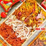  Hộp Quà Kim Cương Mix 4 Vị Thịt Khô (Khô Bò/ Khô Mực Sợi Hấp Dừa/ Khô Heo Tỏi/ Khô Gà) 