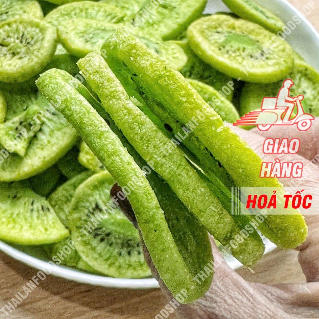  Kiwi Sấy Giòn Ăn Liền (Kiwi Xanh Sấy Thăng Hoa - Kiwi Sấy Lạnh) Túi 500g 