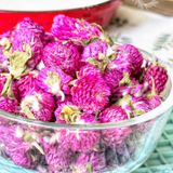  Trà Hoa Cúc Bách Nhật Tím Sấy Khô (Hoa Cúc Pha Lê - Cúc Mút Áo - Hoa Bi - Gomphrena Globosa) Túi 500Gr 