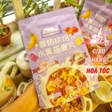  Hạt Dinh Dưỡng Sữa Chua Trái Cây Meizhoushike Yogurt, Nuts Oatmeal - Gói Màu Tím 400Gr 