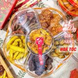  Hộp Quà Hoa Mai Mix 6 Loại Trái Cây Sấy Muối Ớt  - Hộp Quà Tết Lục Vị  (Dâu Tây/Cóc/Ổi Hồng/Thơm/ Xoài/Mận Sấy Muối Ớt) 