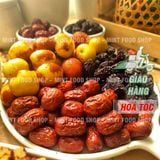  Táo Tàu Đen Mix Táo Đỏ Tân Cương Sấy Dẻo 100% Không Đường - Lon 450gram 