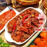  Khô Bò Hồng Ngự Cháy Tỏi Lon 150Gram 