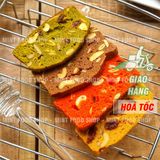  Bánh Biscotti Nguyên Cám Ngủ Cốc Mix Vani, Chocolate & Trà Xanh - Lon 320gr 