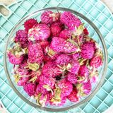  Trà Hoa Cúc Bách Nhật Tím Sấy Khô (Hoa Cúc Pha Lê - Cúc Mút Áo - Hoa Bi - Gomphrena Globosa) Túi 500Gr 