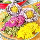  Trà Hoa Sen (Lotus) Sấy Lạnh Nguyên Bông (Mix Tâm Sen - Mix Hoa - Củ Sen - Hạt Sen) - 1 Set 